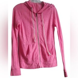 Arizona Jean Co Pink Lightweight Zippered Hoodie